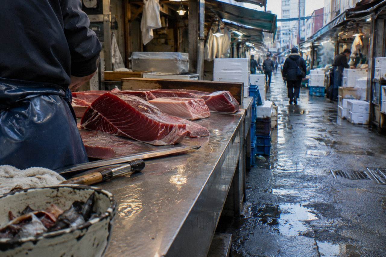 Tokyo Tsukiji Fish Market Food Walking Tour with 5 Tastings